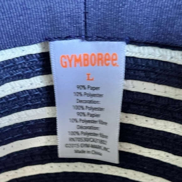 Gymboree navy and white striped nautical short-brimmed sun hat - Picture 6 of 6